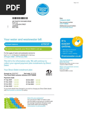 thames water bill