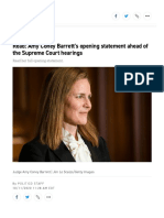 Read_ Amy Coney Barrett’s Opening Statement Ahead of the Supreme Court Hearing (Full Text) - POLITICO