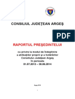 CJ Arges - Raportul Presedintelui 01 07 2013 - 30 06 2014