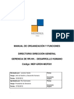 MOF - Gerencia de RR - HH - Desarrollo Humano PDF