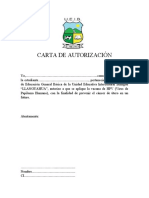 Carta de Autorización