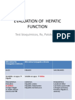 EVALUATION OF  HEPATIC FUNCTION