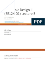EE124 Lecture 5 MOSFET Models Feb 10 Spring 2020 PDF