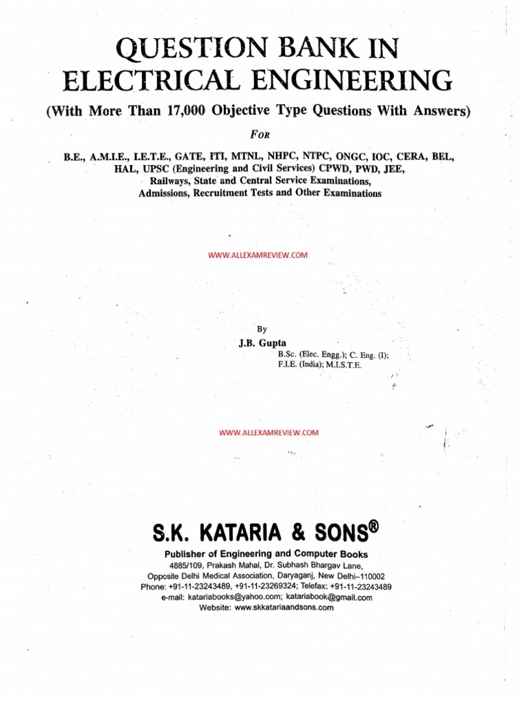 JB Gupta Electrical Objective PDF PDF