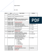 Surgery II Schedule 2020-21 PDF