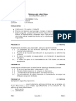 Solucionario Del EXAMEN FINAL DE TECNOLOGÍA INDUSTRIAL-2020-01