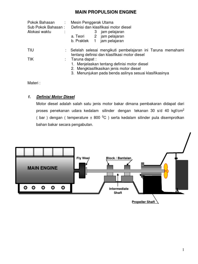 Sistem dan Klasifikasi Main Engine Kapal | PDF