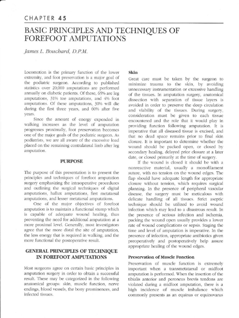 Forefoot Amputation Techniques | PDF | Amputation | Wound