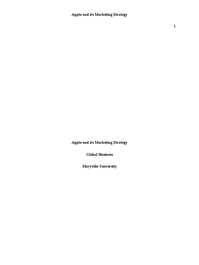Apple’s Global Marketing Strategy Insights | PDF | Strategic Management ...
