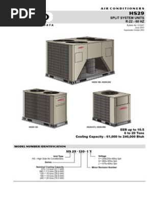 LENNOX HS29 - 3phase | PDF | Air Conditioning | Thermostat