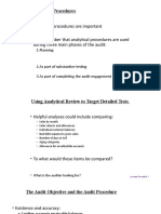 Analytical Procedures Receivables