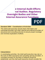 Coordinate Internal Audit Efforts With External Auditor, Regulatory Oversight Bodies and Other Internal Assurance Functions