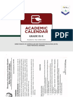 Accelerated Academic Calendar Grades IX-X 2020-21