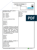 Control de Entrada - El Verbo Clases e Irregularidades PDF