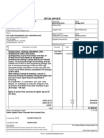 Retail Invoice for Construction Design Drawings
