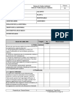 P-SGA-009.2 Check de Verificación para Auditoria. Sistema de Gestión Ambiental A