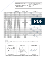 Jadwal Inspeksi APAR