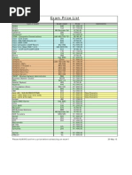 Price List Exam