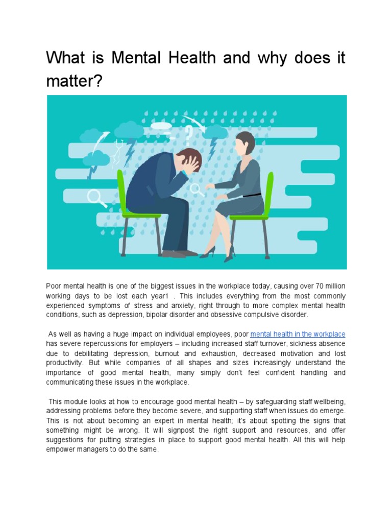 Mental Health in The Workplace | PDF | Mental Health | Occupational Burnout