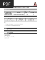 Rica Sabuero Tamudmud: Degree/Course Institution Year of Passing Percentage / Grade