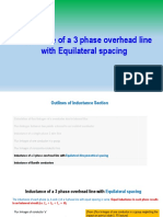 Inductance of A 3 Phase Overhead Line With Equilateral Spacing