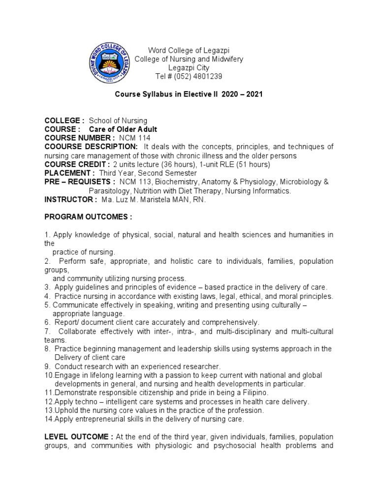 Geriatric Nursing Download Free Pdf Gerontological Nursing