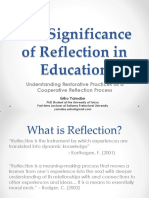 The Significance of Reflection in Education: Understanding Restorative Practices As A Cooperative Reflection Process