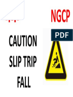 Caution Slip Trip & Fall