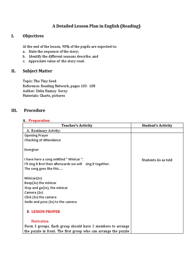 Detailed Lesson Plan PDF Wound