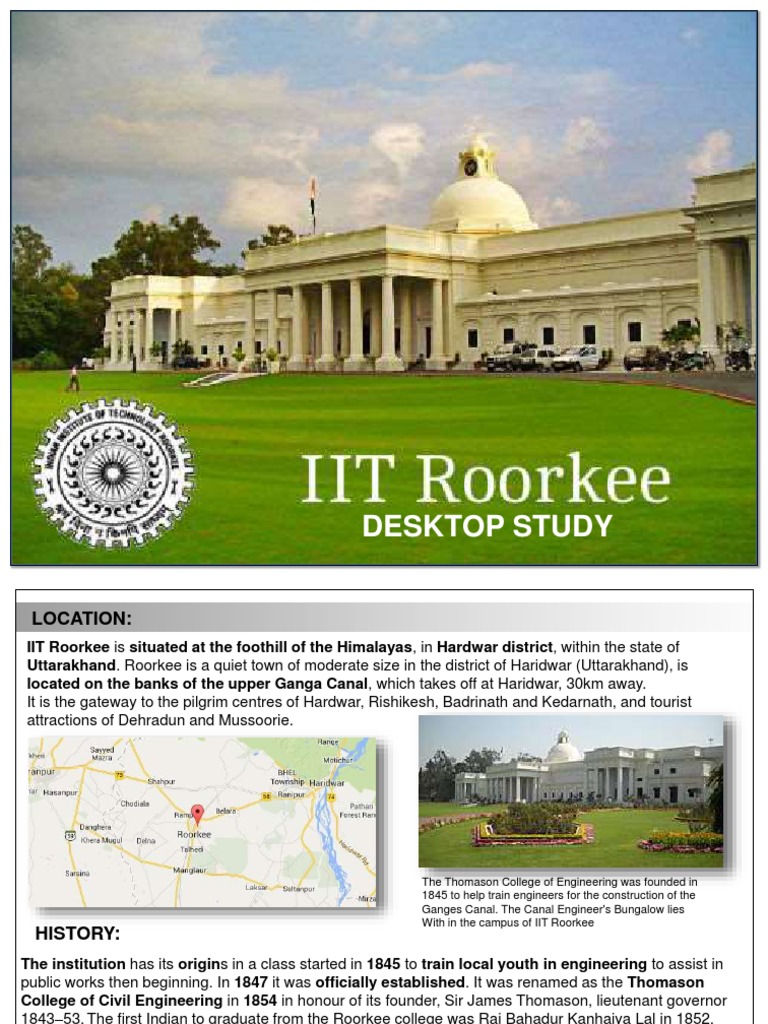 A Comprehensive Overview of IIT Roorkee: Its History, Infrastructure ...