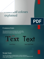 Fonts and Colours Research