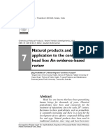 Natural Products and Their Application To The Control of Head Lice: An Evidence-Based Review