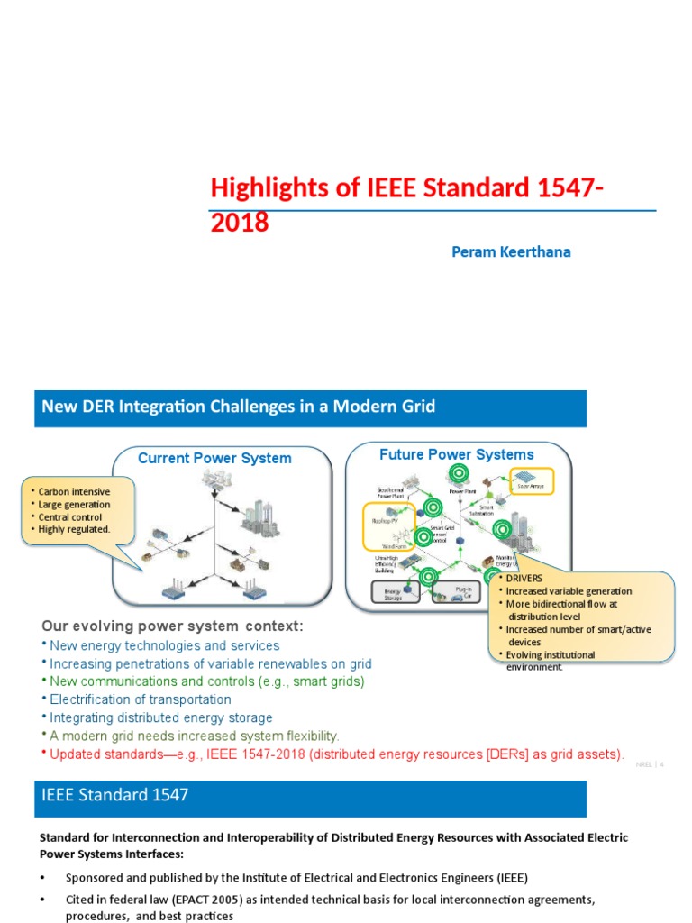 Introduction Ieee 1547 2018 Std Pdf Electrical Grid Verification