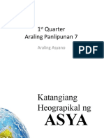 Araling PAnlipunan 1st Quarter
