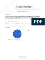 Reporte Sobre Prueba Piloto PIFDI - IFD Oficiales