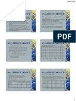 Analysis of Variance Analysis of Variance: Steps For One Way Classification