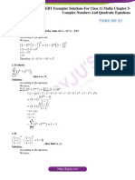 NCERT Exemplar Solutions For Class 11 Maths Chapter 5 Complex Numbers and Quadratic Equations PDF