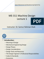 NUST Machine Design Lecture on Stress, Strength and Uncertainty