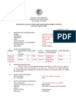 Municipal Social Welfare and Development Office Social Case Study