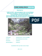Estudio Hidrologico H2o Potable Huancachupa