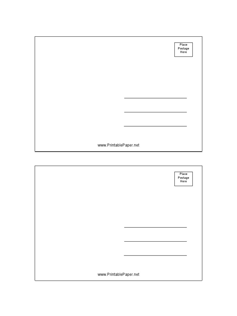 Printable Postage Stamp Template | PDF