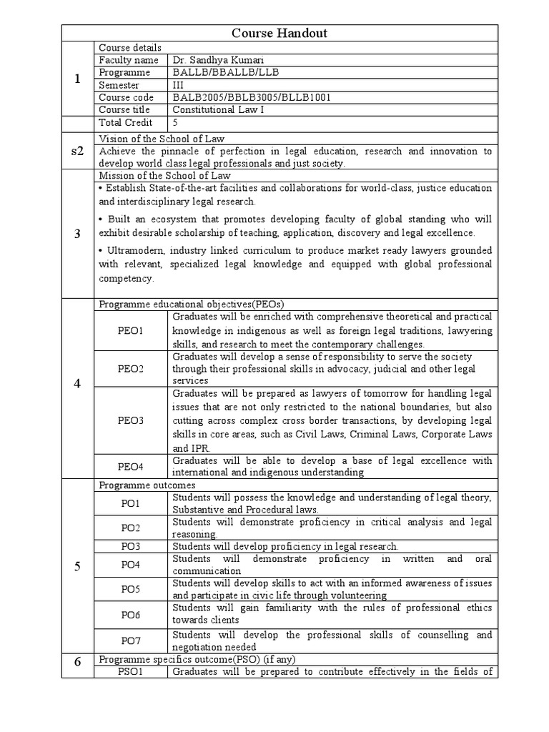 Constitutional Law I Course Overview | PDF | Writ | Constitution