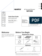 Quick Start Guide: AV Surround Receiver
