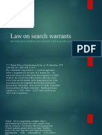 Law On Search Warrants: Provisions in Criminal Procedure Code & Allied Laws