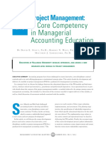 A Core Competency in Managerial Accounting Education: Project Management