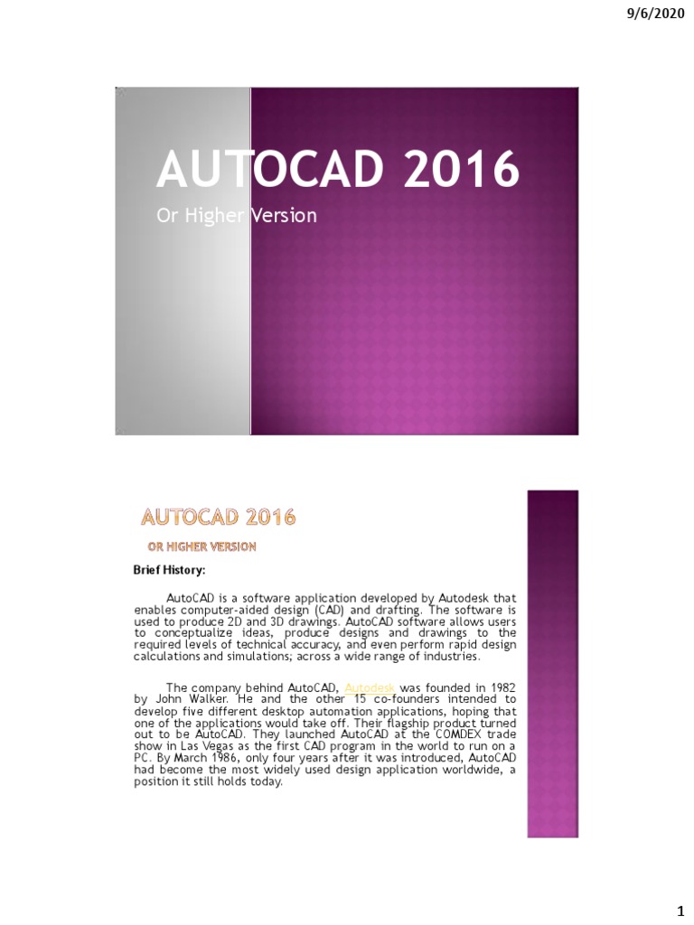 Autocad 2016 | PDF | Auto Cad | Menu (Computing)