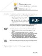 Technical Service Bulletin: Installation of Replacement Tremolo Intensity Control Potentiometer