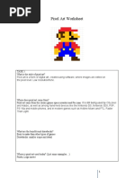 Pixel Art Worksheet