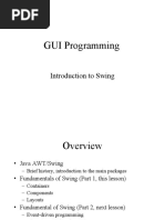 GUI Programming: Introduction To Swing