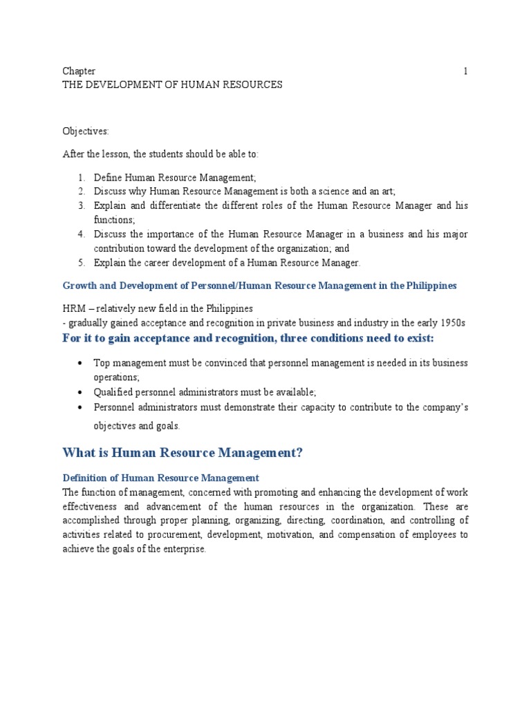 Chapter 2 HRM | PDF | Human Resources | Human Resource Management